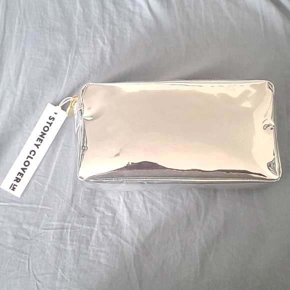 Stoney Clover Lane Handbags - Stoney clover lane metallic silver small pouch 👝